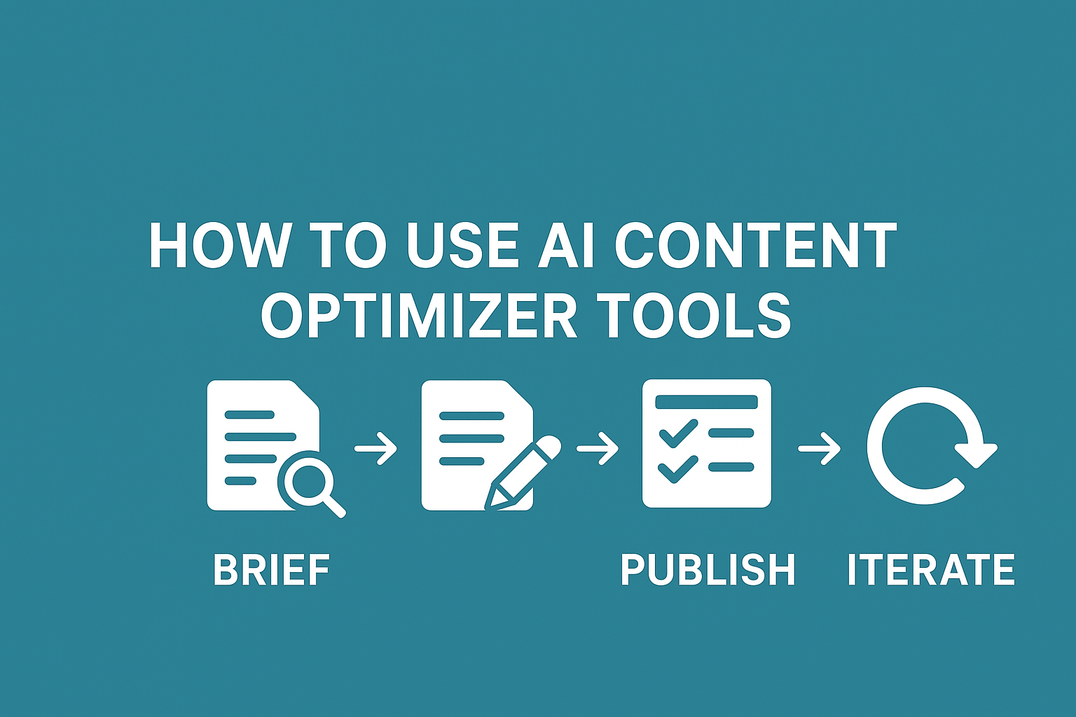 how to use AI content optimizer tools