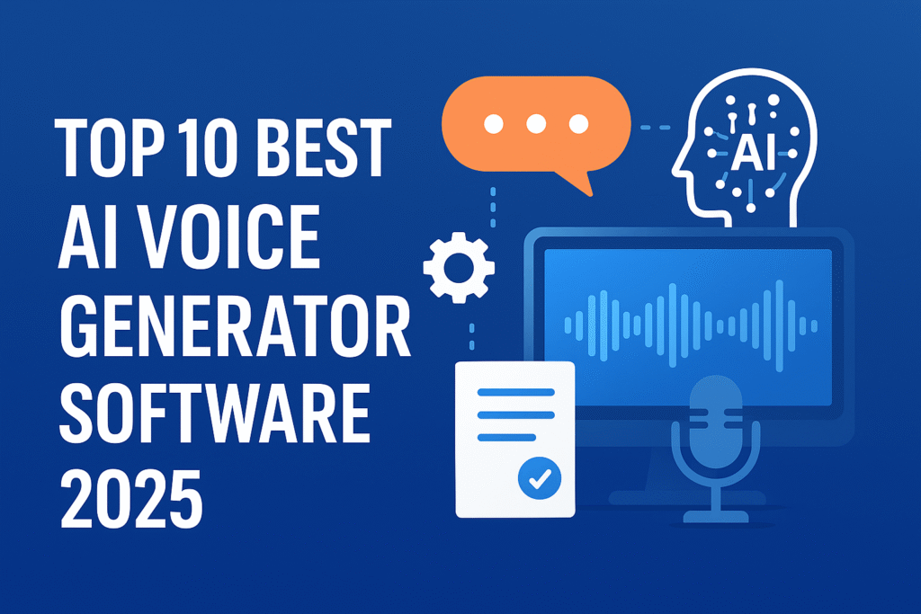 top 10 best AI voice generator software 2025